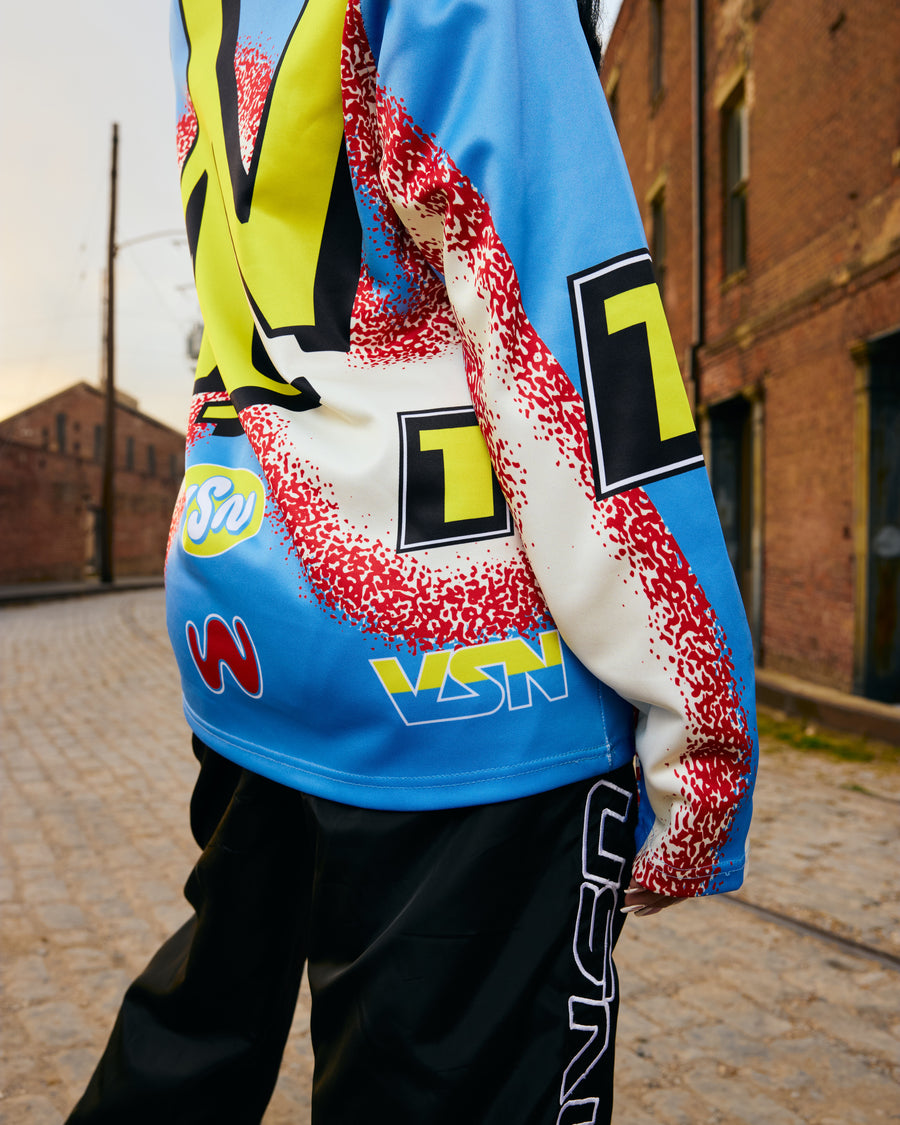 Motorsport Longsleeve Jersey (Blue/Yellow) [Premium + Heavyweight]