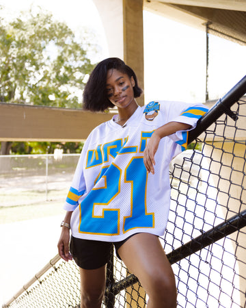 “LA Edition” Bowl Jersey (White/Light Blue)