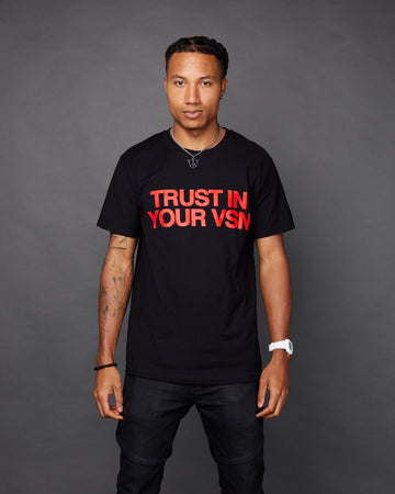 “Trust In Your VSN” Tee (Black/Red)
