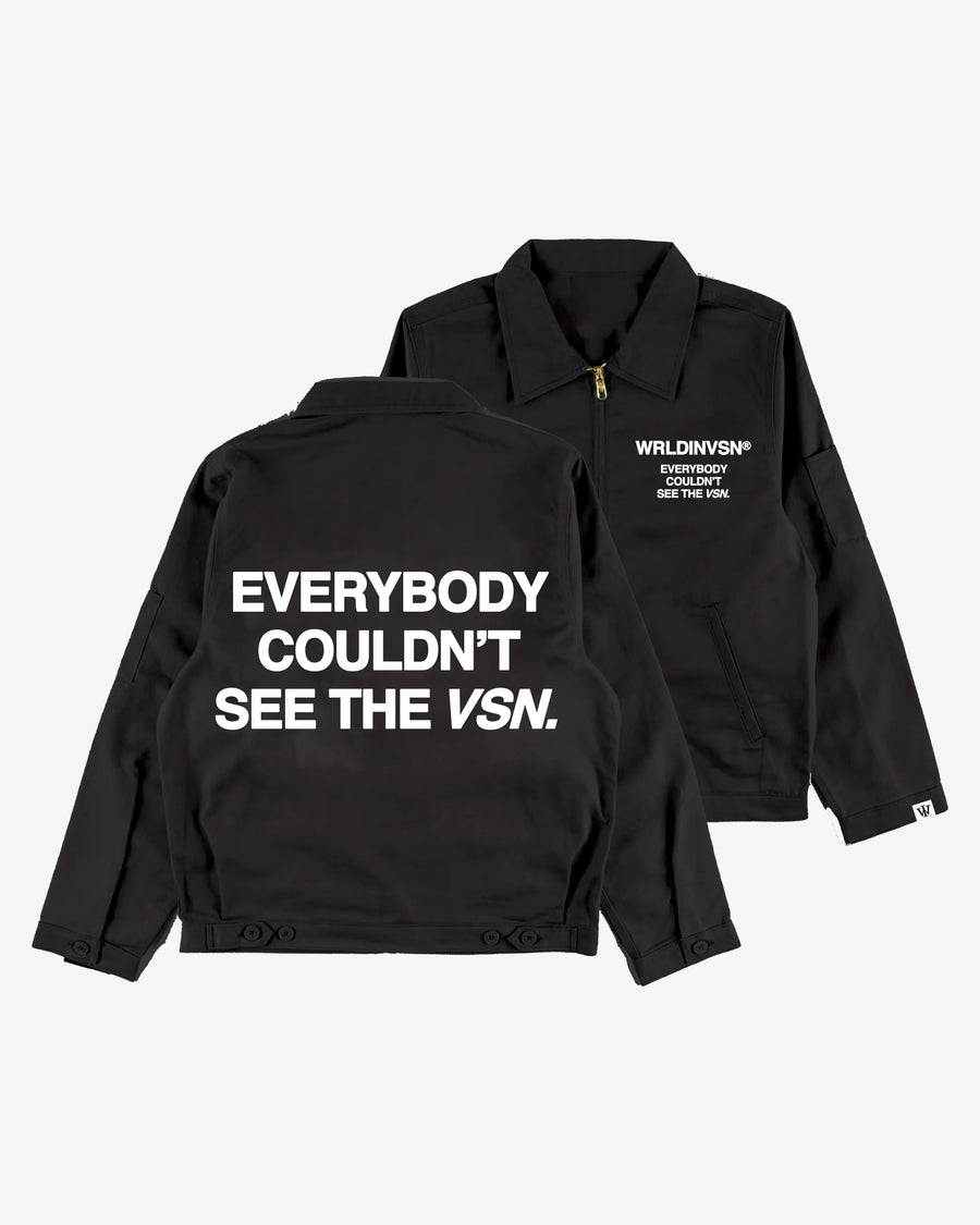 “Couldn’t See” Work Jacket (Black/White) [Limited]