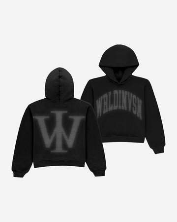 Premium “Stone” Oversized Hoodie (Black/Rhinestone) [Boxy + Heavy]