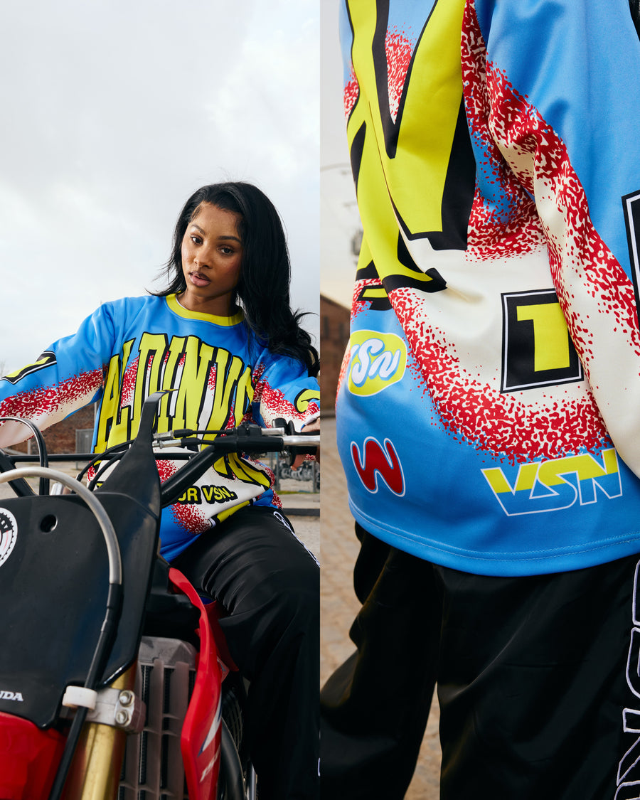 Motorsport Longsleeve Jersey (Blue/Yellow) [Premium + Heavyweight]